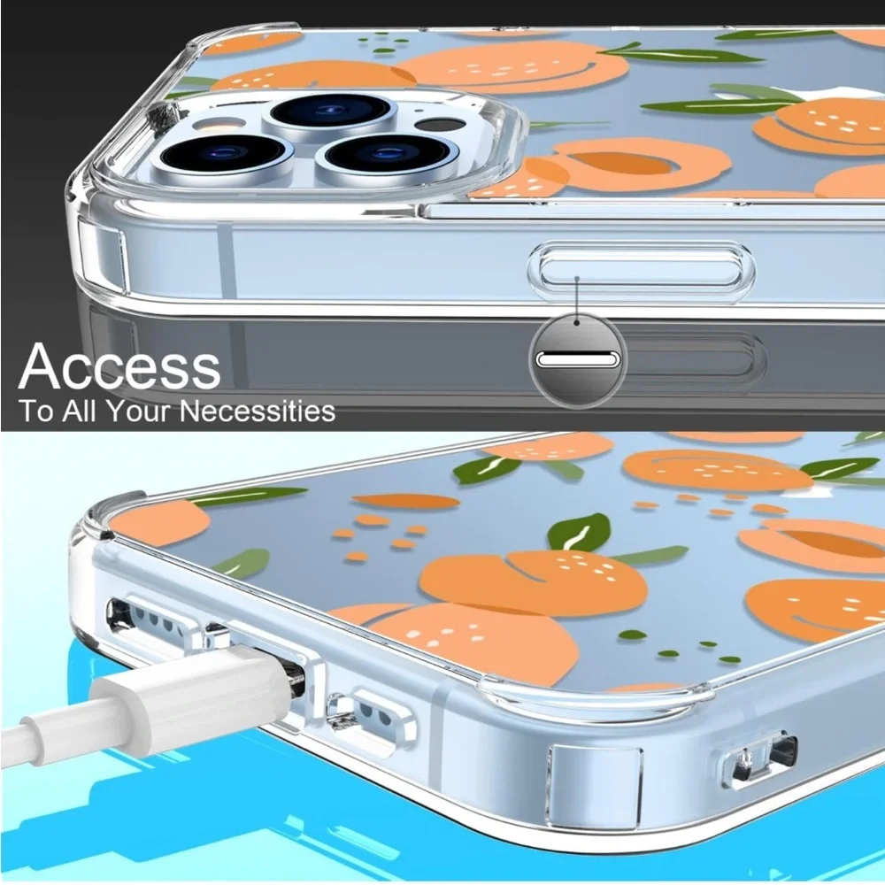5for$10 Peach iPhone 12 Pro Max Case with Screen Protector Slim Phone Case